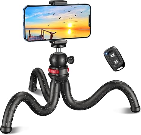 CIRYCASE Tripode para Movil, Mini Flexible Tripode Palo Selfie Portátil Giro de 360°