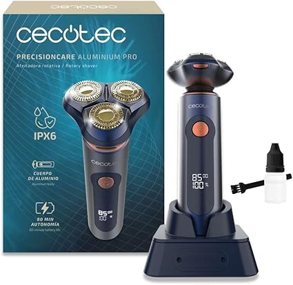 Cecotec Afeitadora Rotativa PrecisionCare Aluminium Pro.