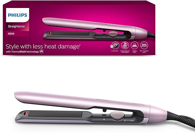 Philips Plancha de pelo serie 5000 con Tecnología ThermoShield