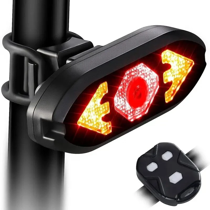 Ciclismo en el oeste Luz Trasera Inteligente 2-en-1 para Bicicleta Control Remoto Inalámbric