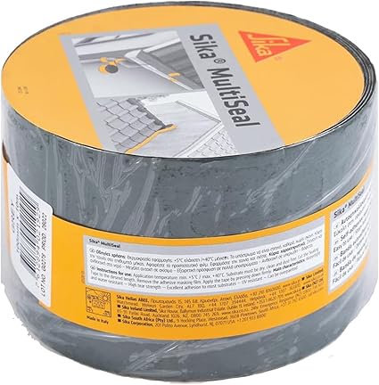 SIKA - Cinta selladora bituminosa - Sika Multiseal - Gris y Verde - Para reparación de techos y tejados - Impermeable - Rollo de 100 mm x 10 m