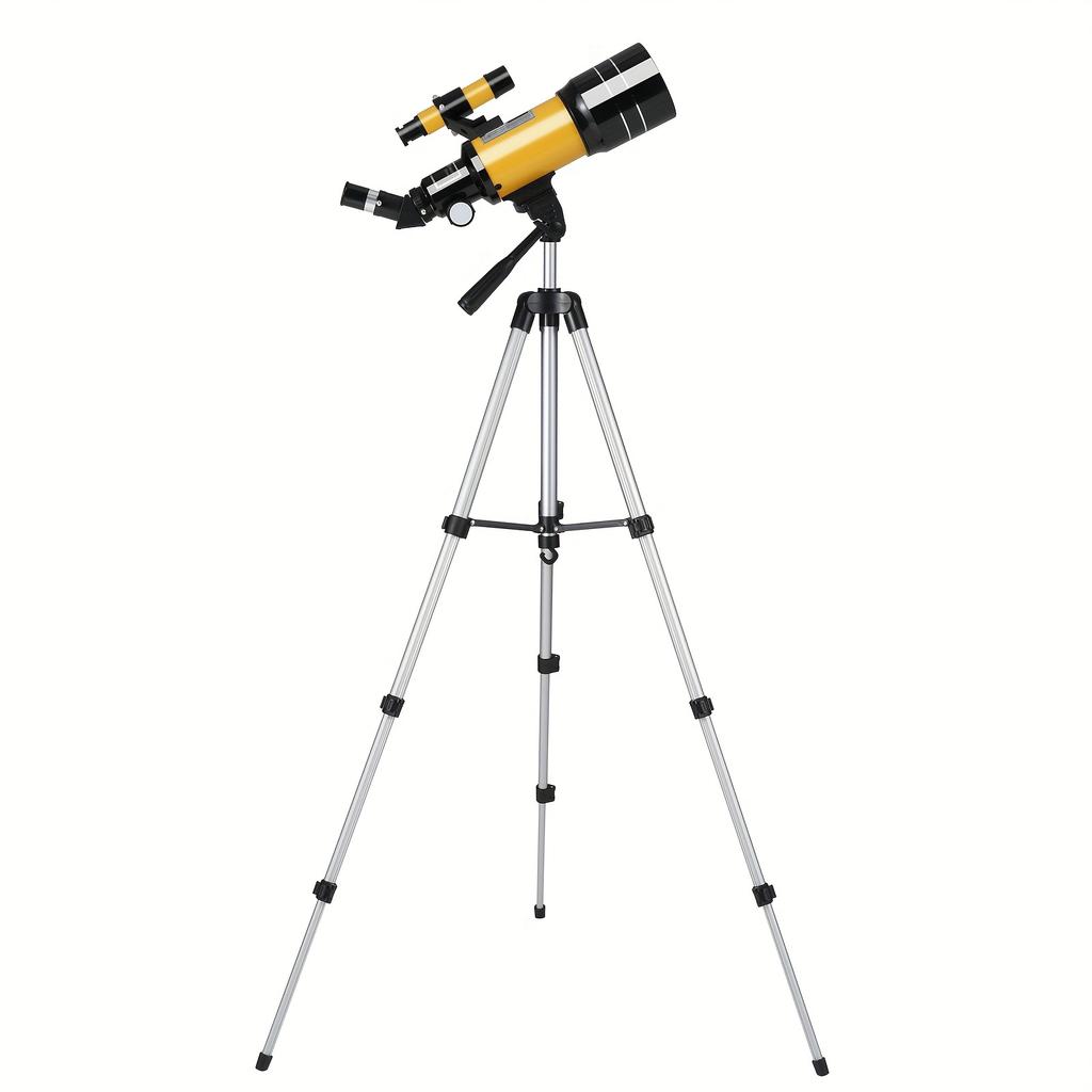 Telescopio refractor profesional F30070 HD, luz de aumento 150 veces, portátil