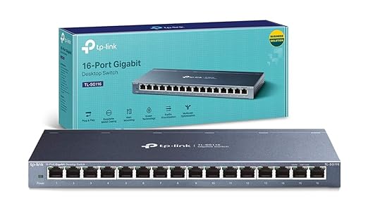 TP-Link TL-SG116 Gigabit Ethernet de 16 Puertos